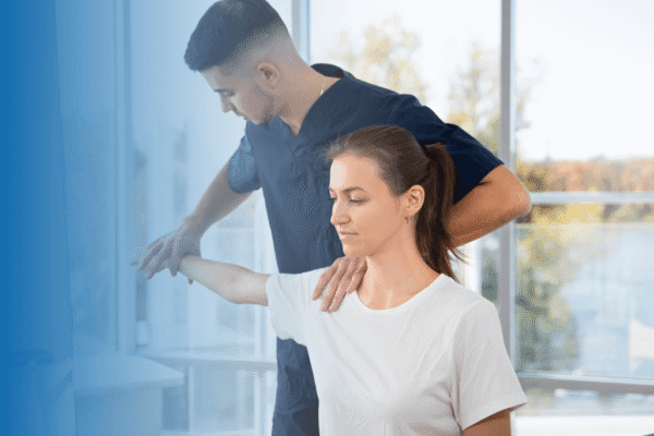 HealthPlex physiotherapist assisting a patient during a clinic session in NSW